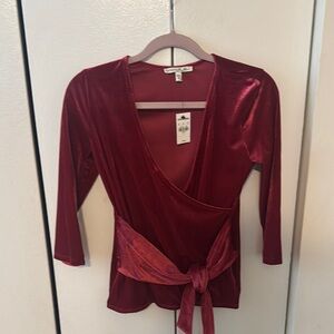 Express Red Blouse Top